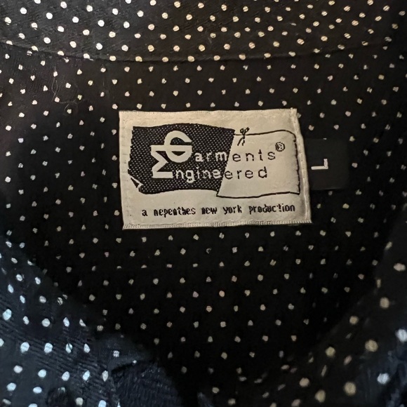 Mens, Large Engineered Garments, black with white Polkadots. Excellent condition - Picture 2 of 5
